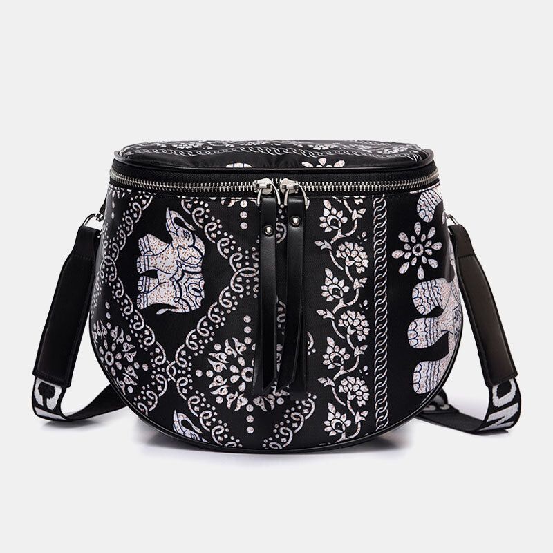 Bolso De Hombro Con Personaje De Mujer Bolso Bandolera Con Estampado De Flores Bolso De Hombro