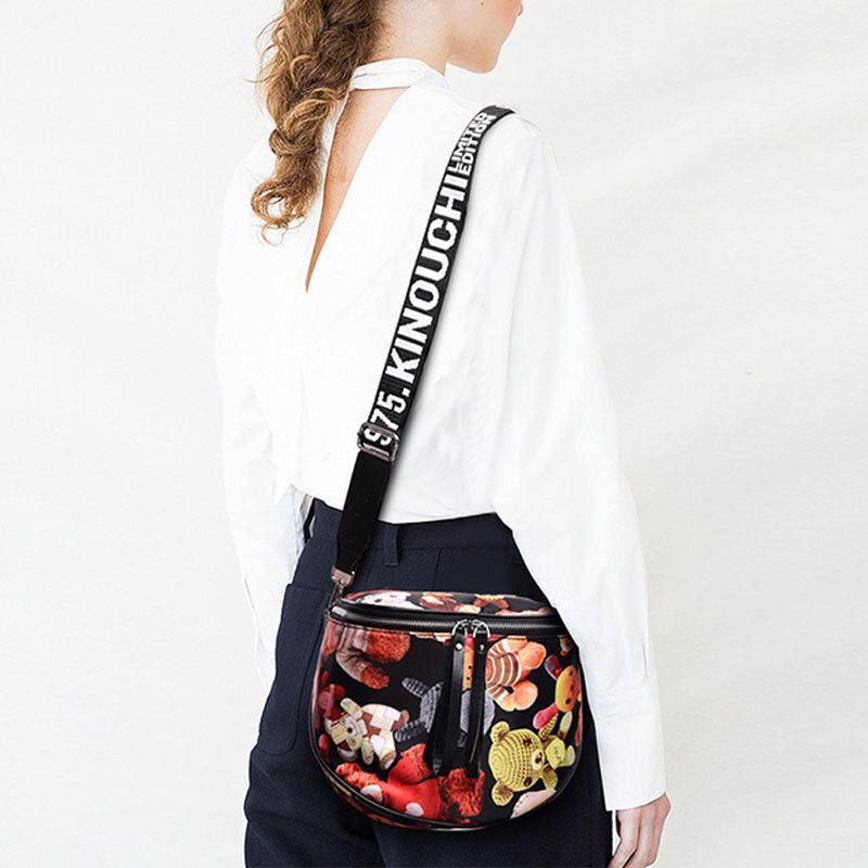 Bolso De Hombro Con Personaje De Mujer Bolso Bandolera Con Estampado De Flores Bolso De Hombro