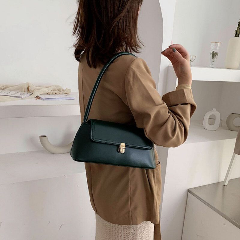 Bolso De Hombro Informal Sólido Para Mujer