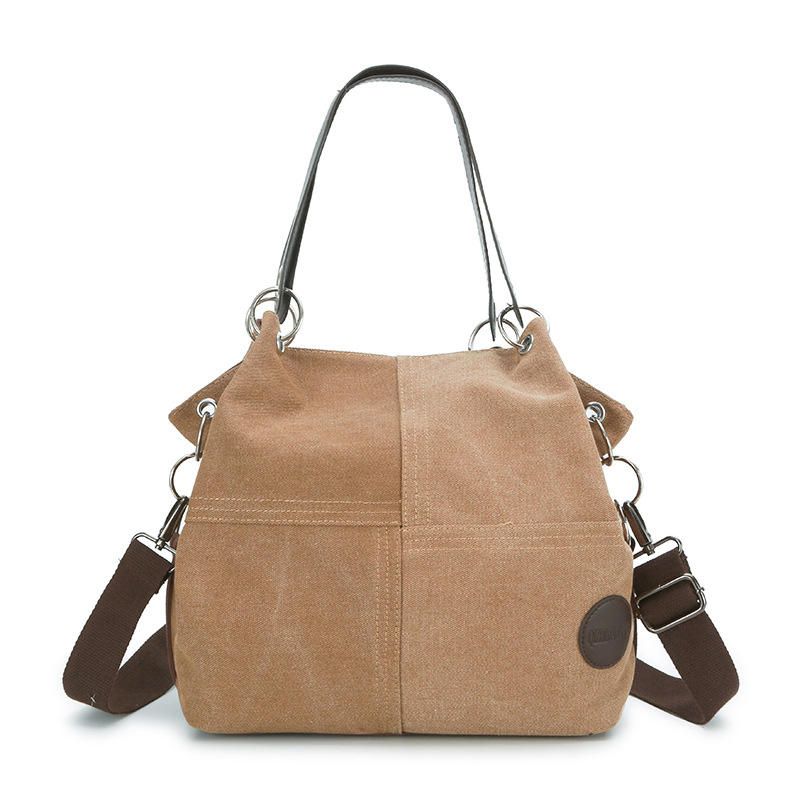 Bolso De Hombro De Lona Casual Para Mujer