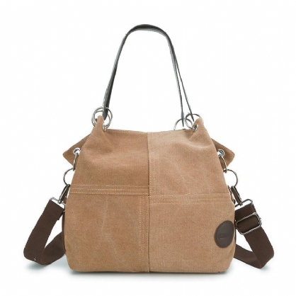 Bolso De Hombro De Lona Casual Para Mujer