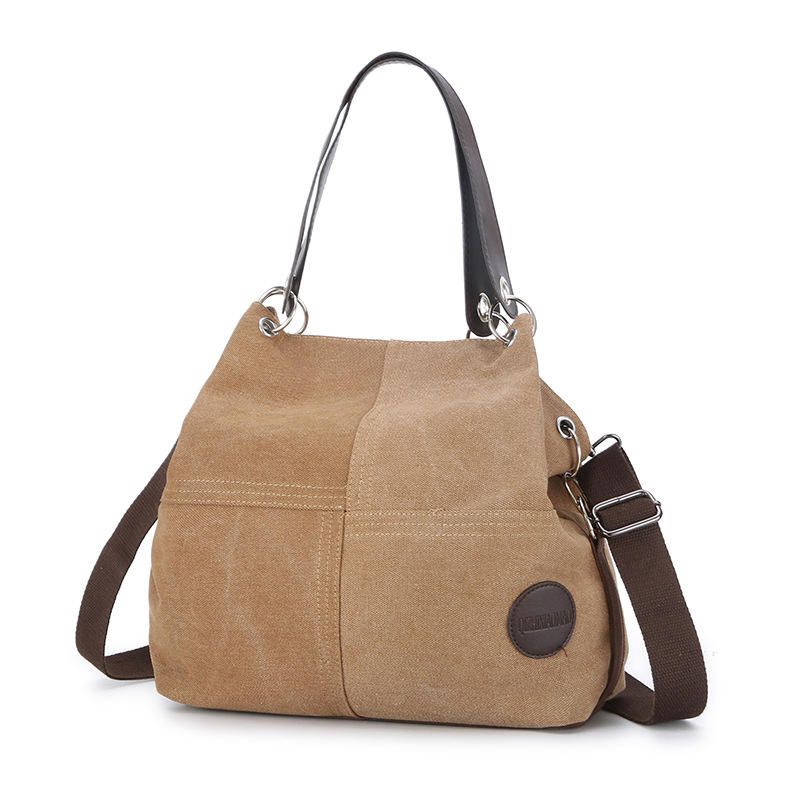 Bolso De Hombro De Lona Casual Para Mujer