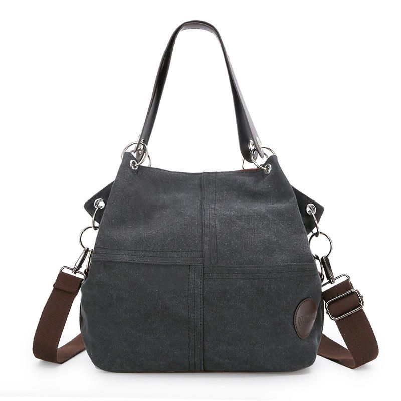 Bolso De Hombro De Lona Casual Para Mujer