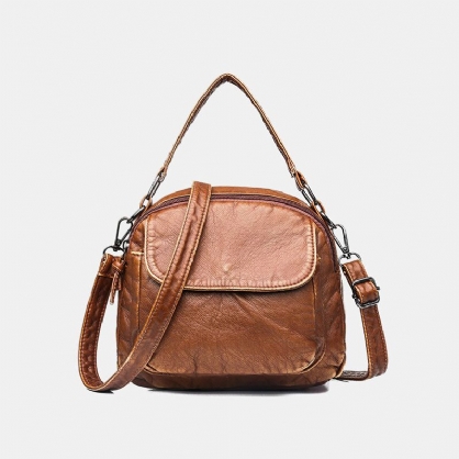 Bolso De Hombro De Piel Sintética Vintage Para Mujer Bolso Bandolera Bolso De Tendencia