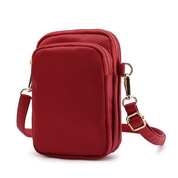 Bolso Impermeable Para Teléfono Para Mujer Bolso Bandolera De Nailon Para Cintura