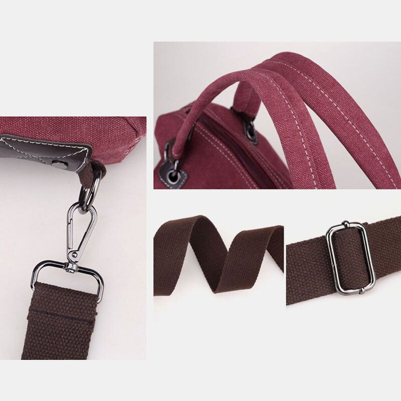 Bolso De Lona Casual Para Mujer Bolso Bandolera Multiusos