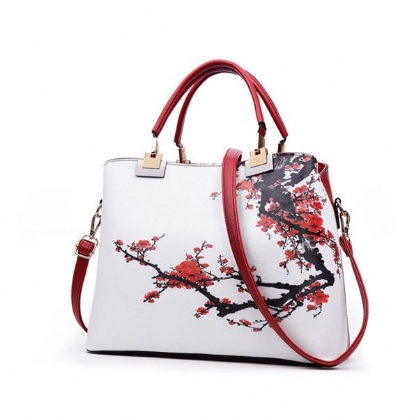 Bolso De Mano Con Capacidad De Cuero Pu Floral Para Mujer Bolso De Hombro Elegante Bolsos Cruzados Vintage