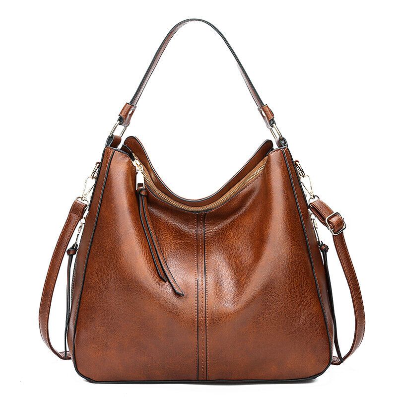 Bolso De Mano De Gran Capacidad Para Mujer Bolso De Mano De Cuero Pu Hnadbag