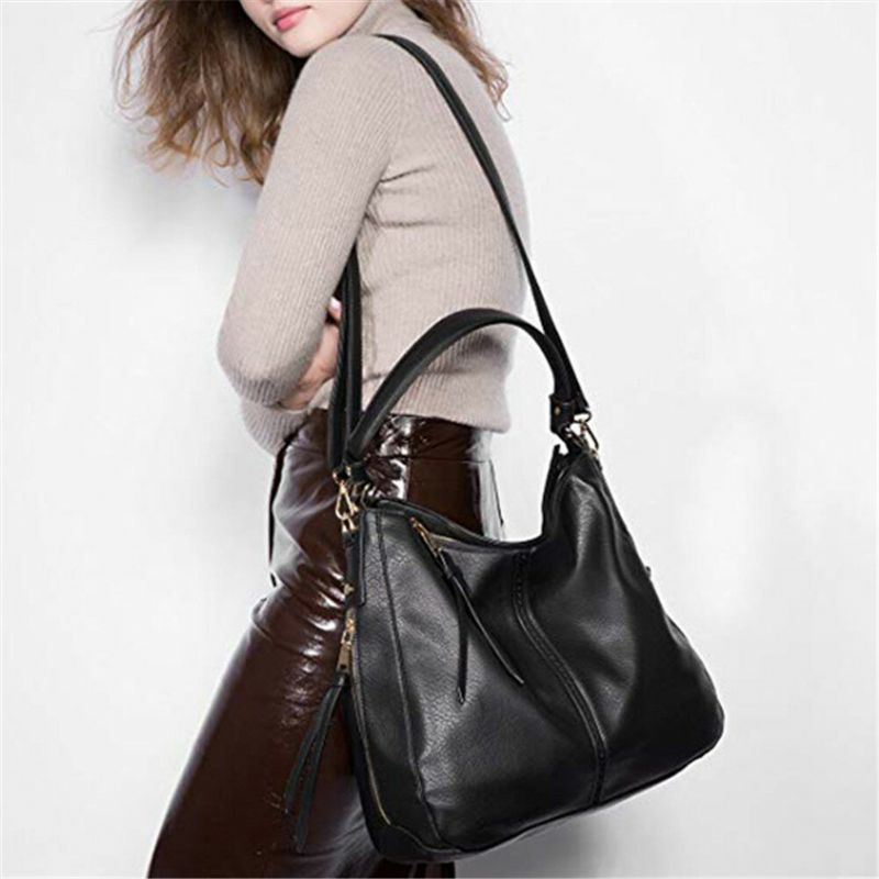 Bolso De Mano De Gran Capacidad Para Mujer Bolso De Mano De Cuero Pu Hnadbag