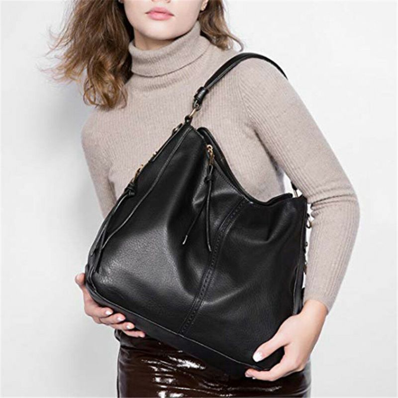 Bolso De Mano De Gran Capacidad Para Mujer Bolso De Mano De Cuero Pu Hnadbag