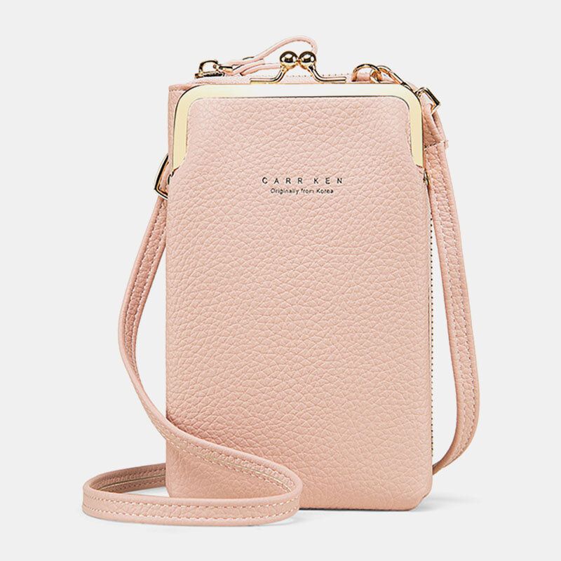 Bolso De Mano De Piel Sintética Para Mujer Bolso Bandolera Bolso Para Teléfono Portatarjetas