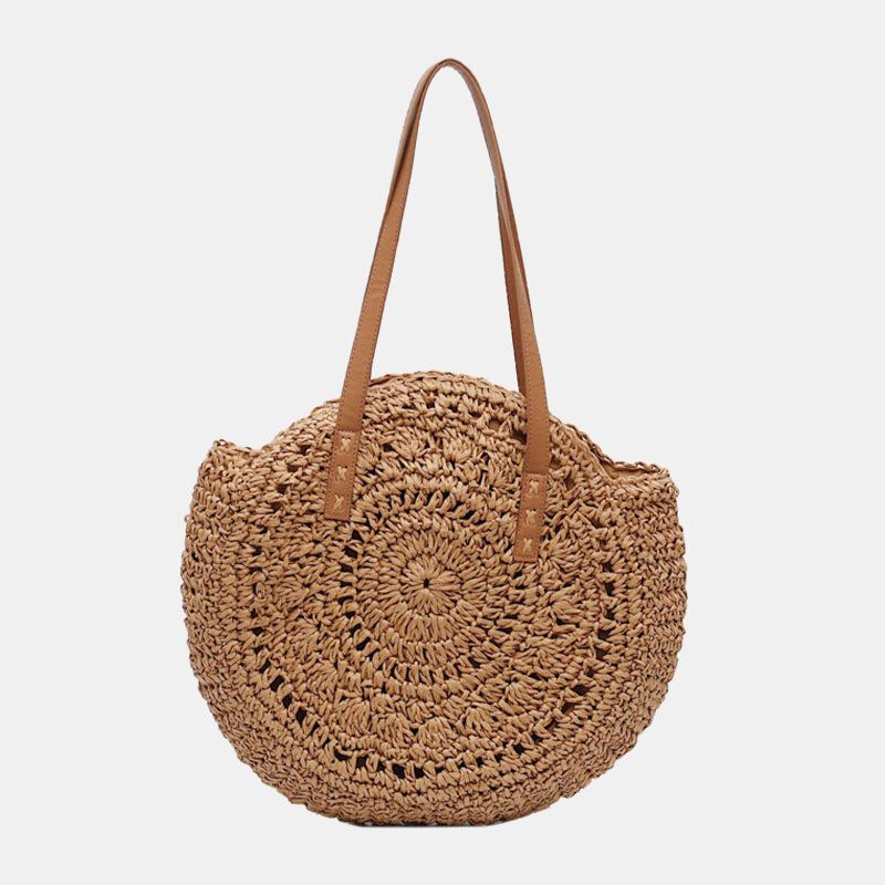 Bolso De Mano Tejido De Paja De Gran Capacidad Para Playa De Verano Para Mujer