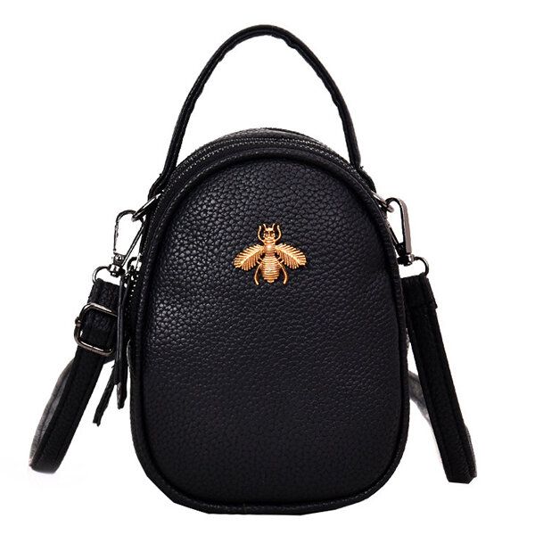 Bolso Metálico Con Abeja Para Mujer Bolso Bandolera Bolso Bandolera Bolso Multibolsillos Diagonal Portátil