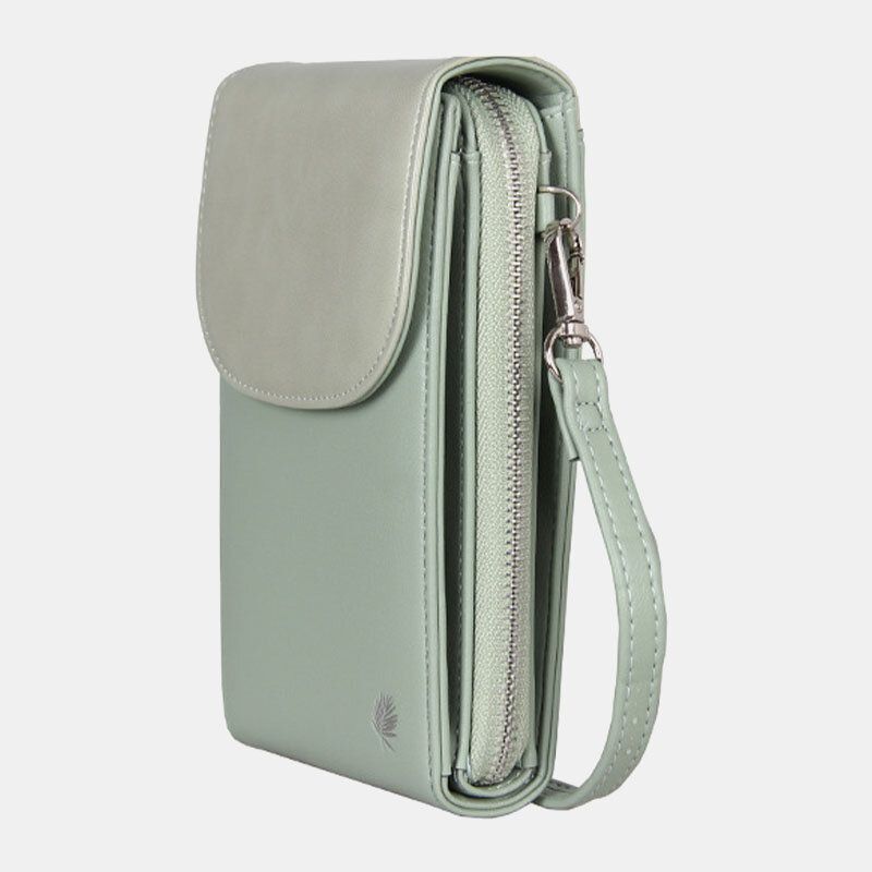 Bolso Para Teléfono Con 8 Ranuras Para Tarjetas Para Mujer Bolso Bandolera Sólido Bolso Bandolera