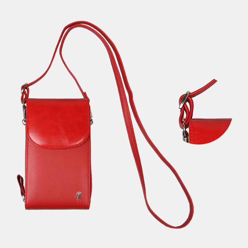 Bolso Para Teléfono Con 8 Ranuras Para Tarjetas Para Mujer Bolso Bandolera Sólido Bolso Bandolera