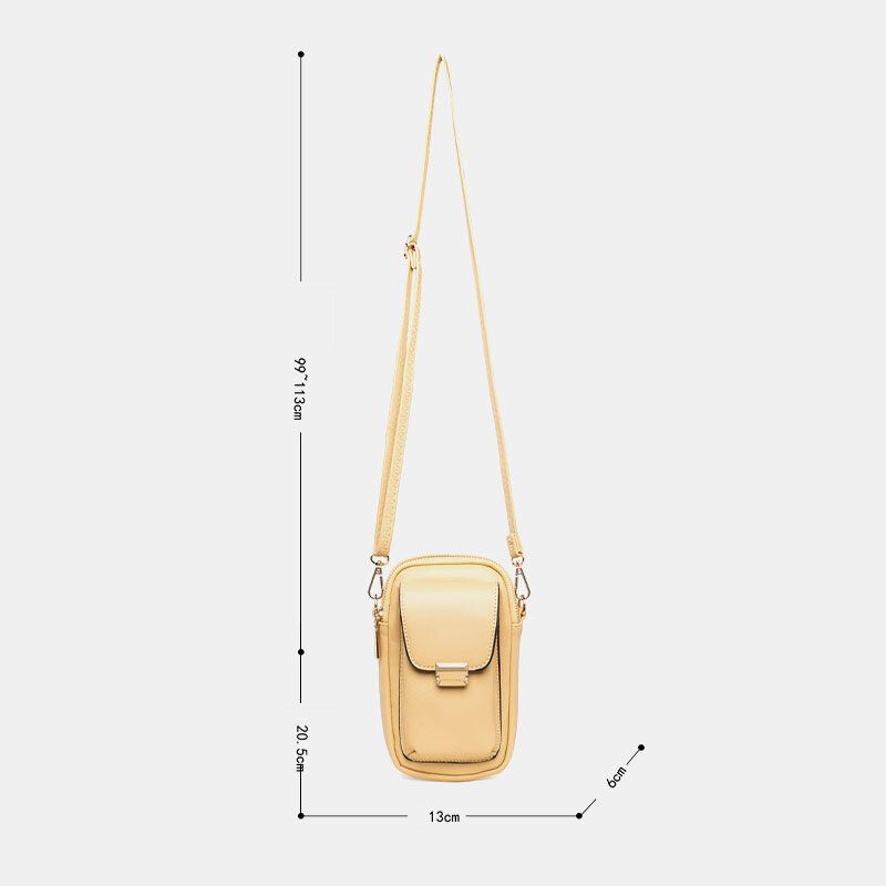 Bolso Para Teléfono Con Cremallera Sólida Para Mujer Bolso Bandolera Bolso Bandolera