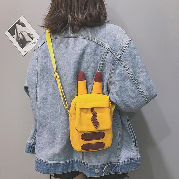 Bolso Para Teléfono Con Forma De Dibujos Animados De Hip-hop De Lona Para Mujer