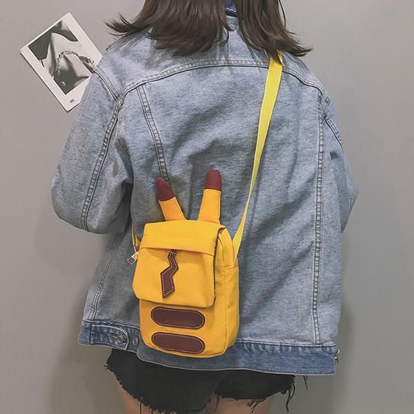 Bolso Para Teléfono Con Forma De Dibujos Animados De Hip-hop De Lona Para Mujer