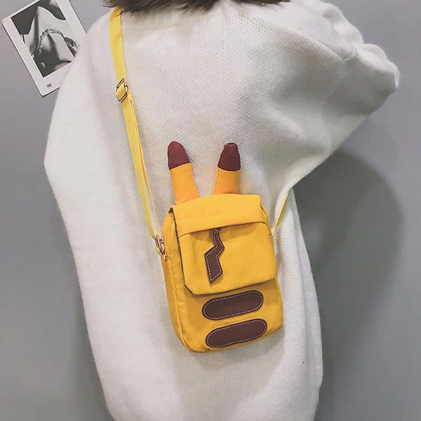 Bolso Para Teléfono Con Forma De Dibujos Animados De Hip-hop De Lona Para Mujer