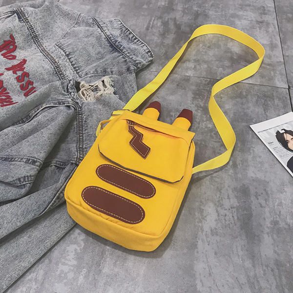 Bolso Para Teléfono Con Forma De Dibujos Animados De Hip-hop De Lona Para Mujer