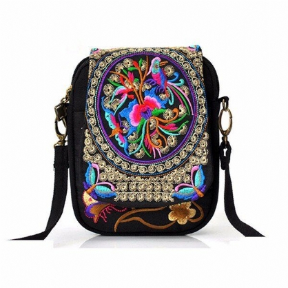 Bolso Para Teléfono De Lona Floral Nacional Para Mujer De 5.5 Pulgadas