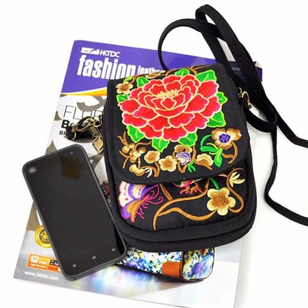 Bolso Para Teléfono De Lona Floral Nacional Para Mujer De 5.5 Pulgadas