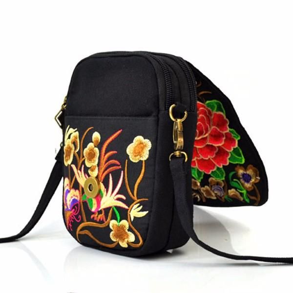 Bolso Para Teléfono De Lona Floral Nacional Para Mujer De 5.5 Pulgadas