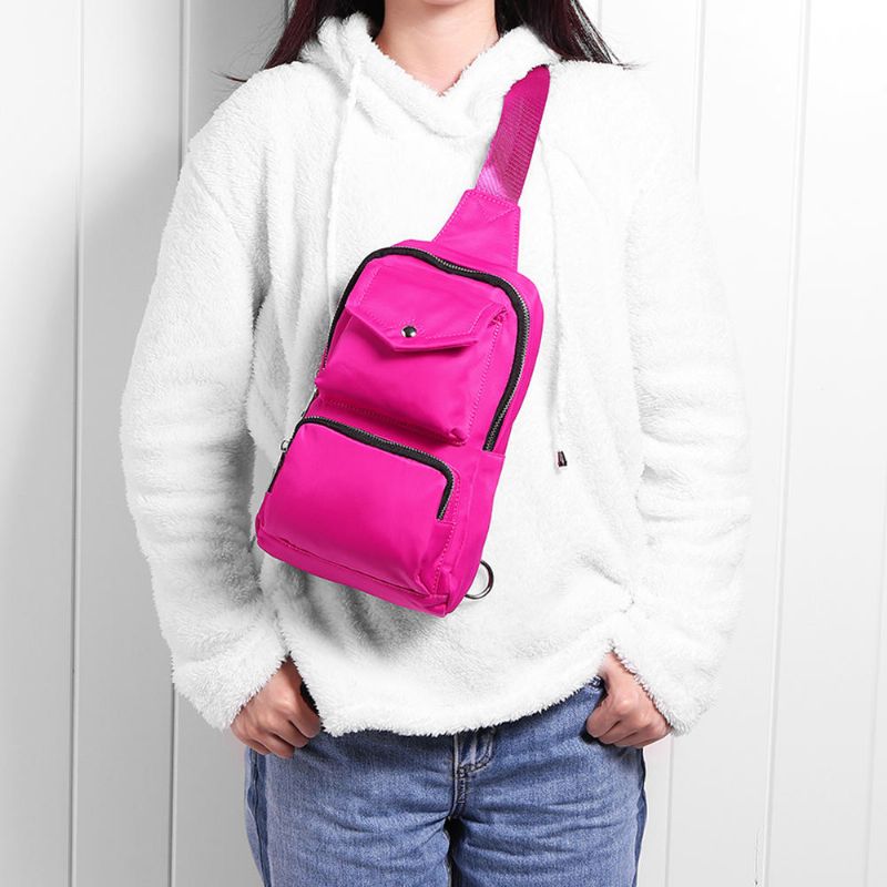 Bolso De Pecho Al Aire Libre Impermeable De Nailon Para Mujer