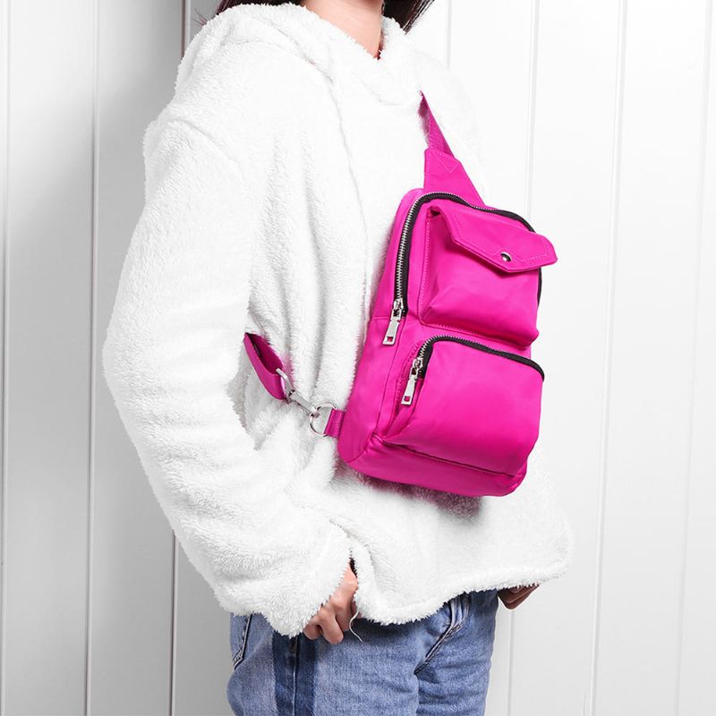 Bolso De Pecho Al Aire Libre Impermeable De Nailon Para Mujer