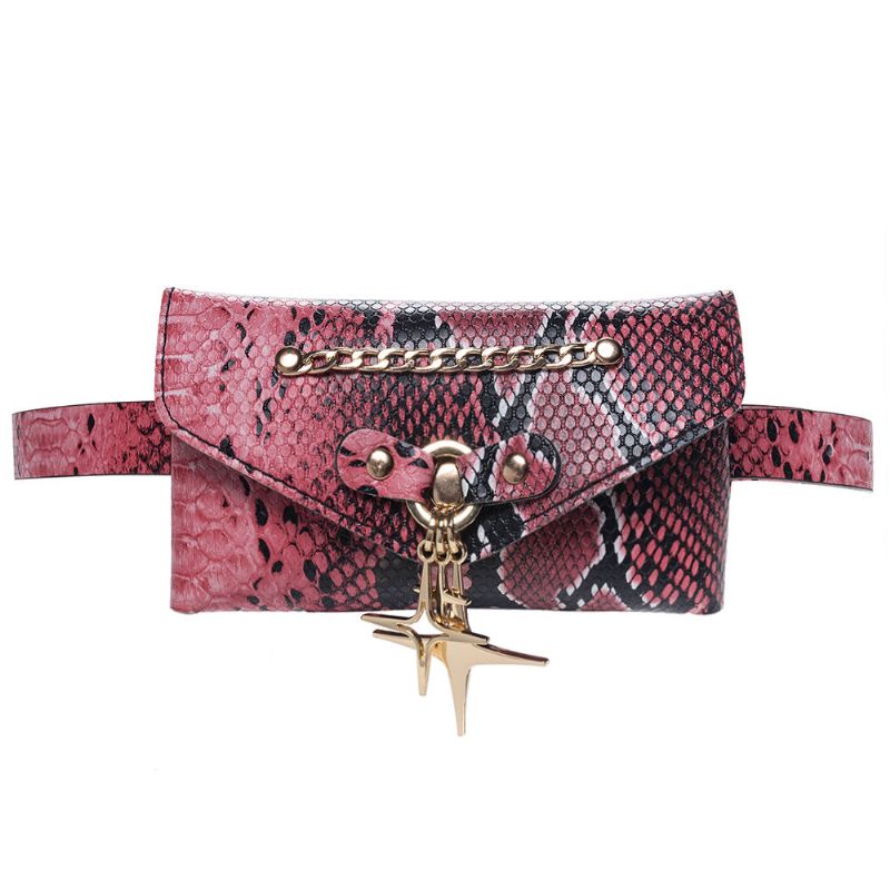 Bolso De Pecho Con Estampado De Cocodrilo Para Mujer Bolso De Cintura Estrellado