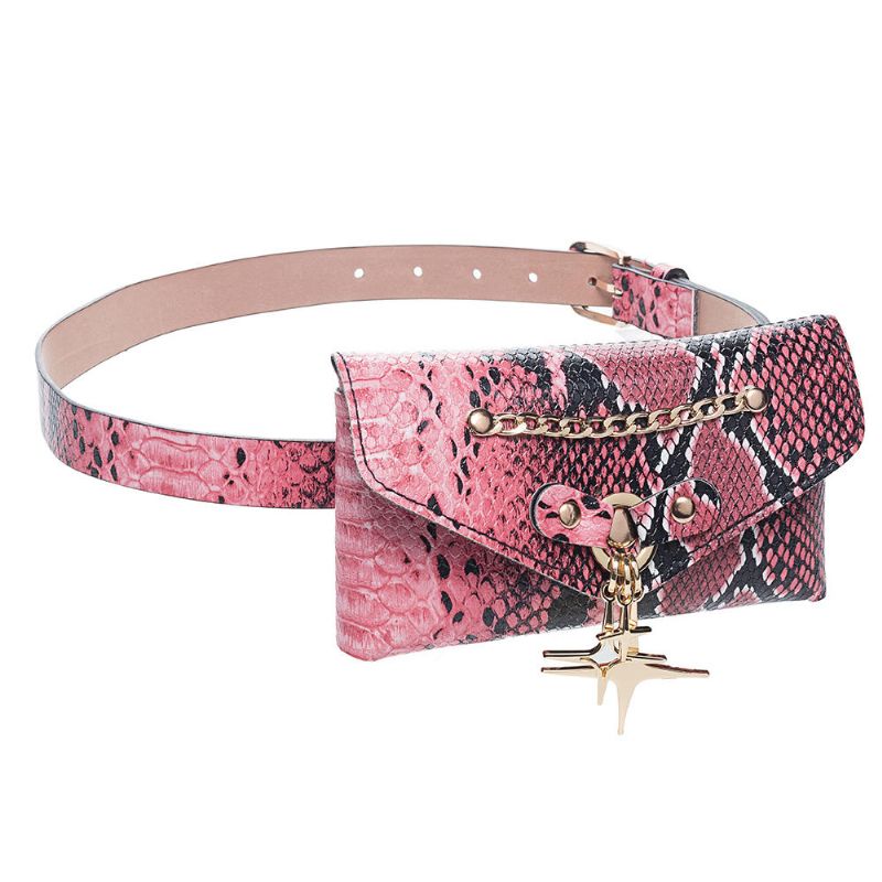 Bolso De Pecho Con Estampado De Cocodrilo Para Mujer Bolso De Cintura Estrellado