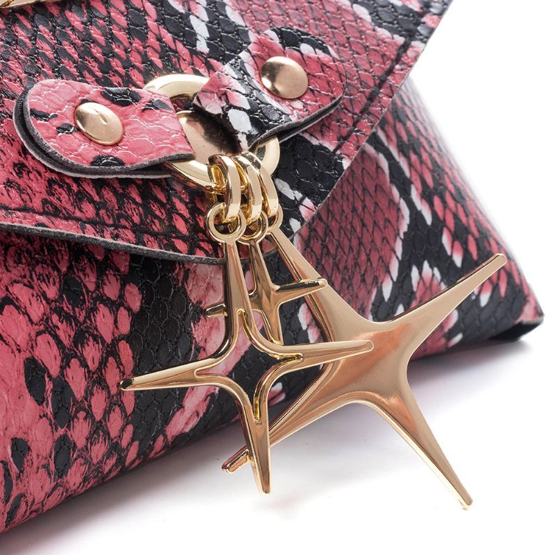 Bolso De Pecho Con Estampado De Cocodrilo Para Mujer Bolso De Cintura Estrellado