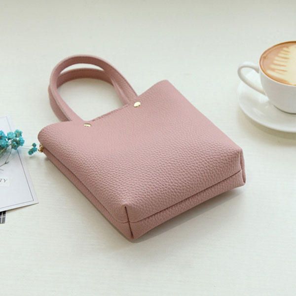 Bolso Pequeño De Cuero Pu Para Mujer Color Caramelo Bolso Para Teléfono Bandolera Bandolera