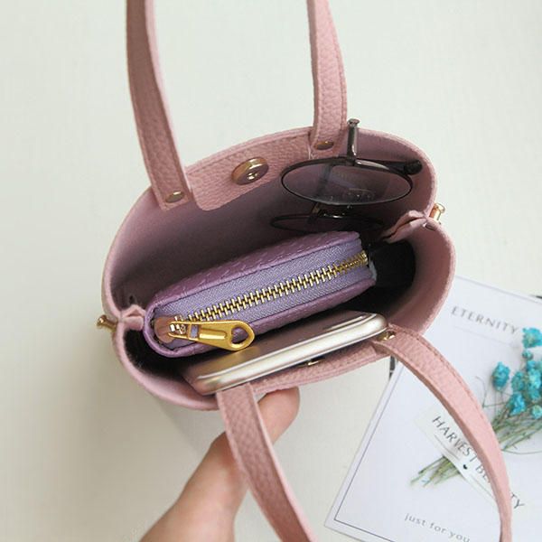 Bolso Pequeño De Cuero Pu Para Mujer Color Caramelo Bolso Para Teléfono Bandolera Bandolera