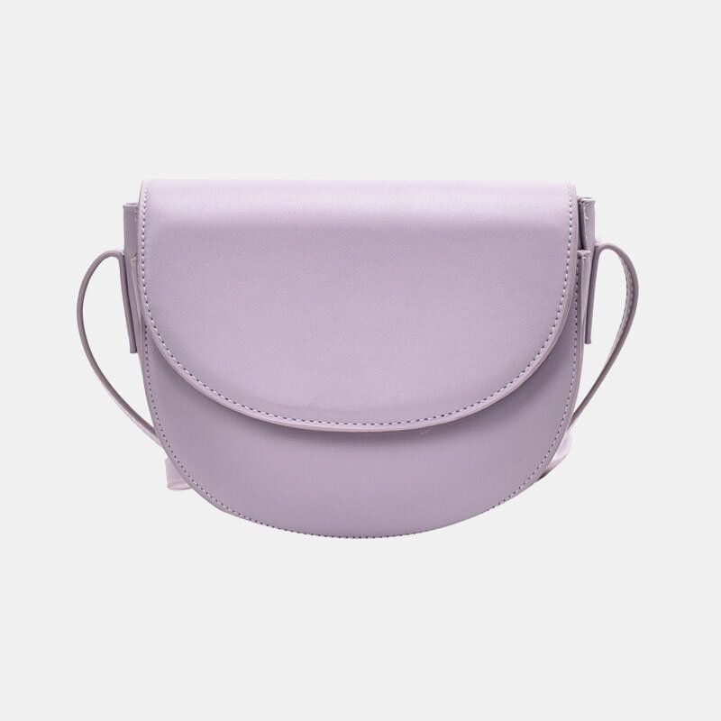 Bolso De Sillín De Semicírculo Vintage Para Mujer Bolso Bandolera Sólido Ocio