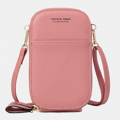 Bolso De Teléfono Casual De Color Sólido Ovalado Para Mujer Bolsos Cruzados Bolso De Hombro Bolsos De Embrague