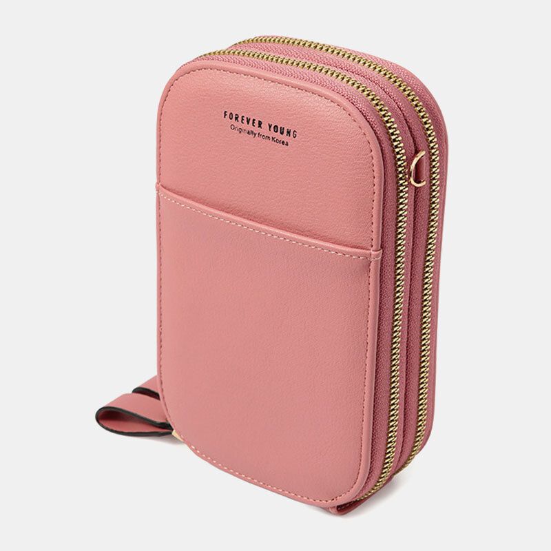 Bolso De Teléfono Casual De Color Sólido Ovalado Para Mujer Bolsos Cruzados Bolso De Hombro Bolsos De Embrague