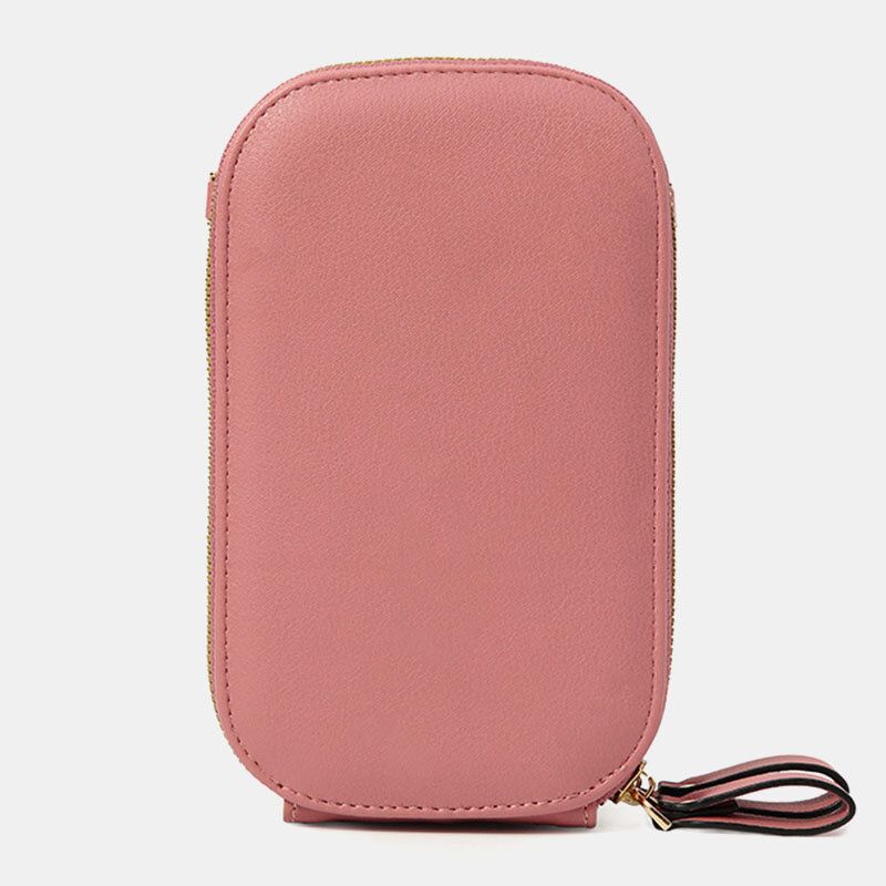 Bolso De Teléfono Casual De Color Sólido Ovalado Para Mujer Bolsos Cruzados Bolso De Hombro Bolsos De Embrague