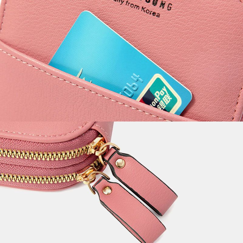 Bolso De Teléfono Casual De Color Sólido Ovalado Para Mujer Bolsos Cruzados Bolso De Hombro Bolsos De Embrague