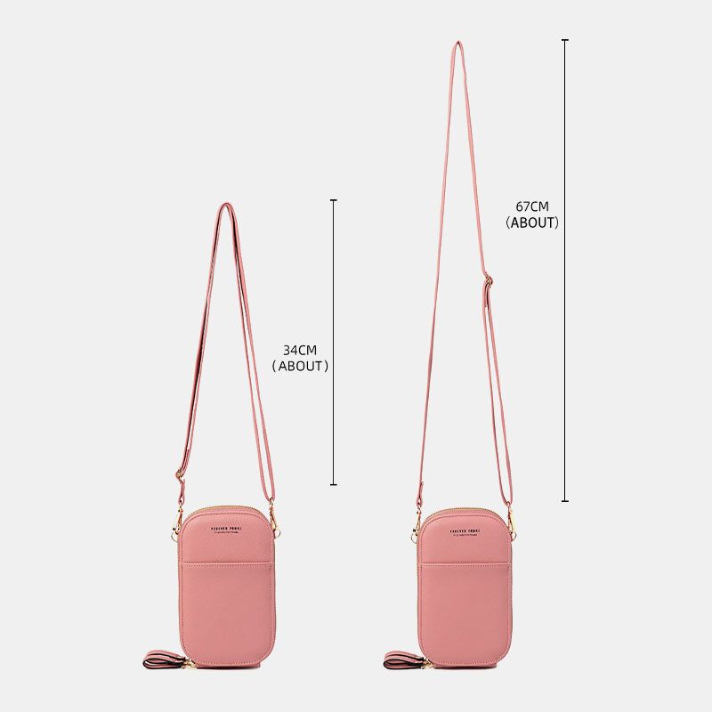 Bolso De Teléfono Casual De Color Sólido Ovalado Para Mujer Bolsos Cruzados Bolso De Hombro Bolsos De Embrague