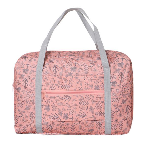 Bolso De Viaje De Nailon Con Flores Pequeñas Para Mujer Bolso De Lona Floral Bolso De Equipaje Bolso De Mano