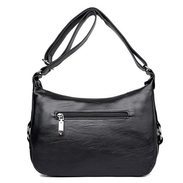 Bolsos De Bandolera De Ocio De Cuero Suave Para Mujer Bolsos De Hombreajero