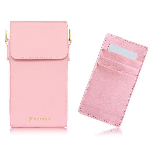 Bolsos De Hombro Con Cierre De Pu Para Mujer Mini Bolsos Bandolera 6 Pulgada Funda Para Teléfono Para Iphone 6s Plus Samsung Huawei