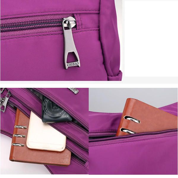 Bolsos De Hombro Ligeros De Nailon Para Mujer Bolso Bandolera Con Múltiples Bolsillos