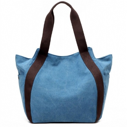 Bolsos De Hombro De Lona Para Mujer Bolsos De Mano Vintage Bolsos De Compras Casuales