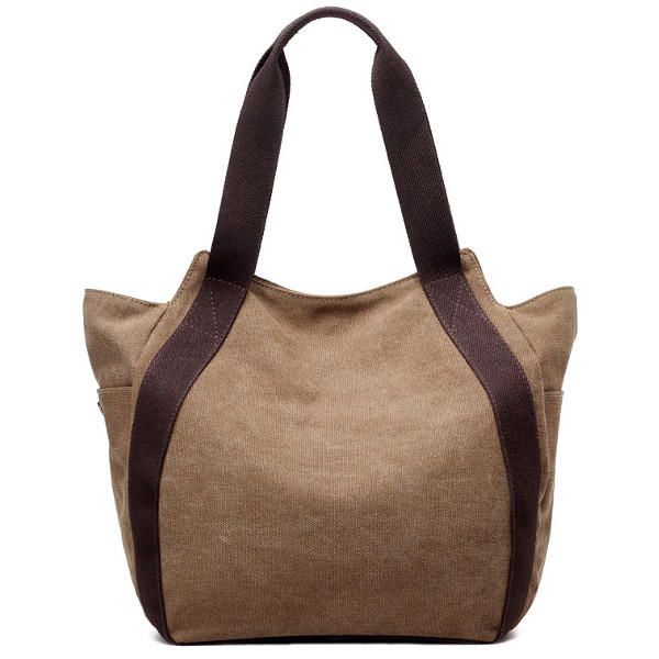 Bolsos De Hombro De Lona Para Mujer Bolsos De Mano Vintage Bolsos De Compras Casuales