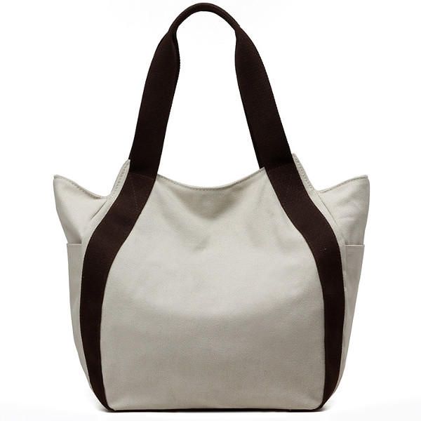 Bolsos De Hombro De Lona Para Mujer Bolsos De Mano Vintage Bolsos De Compras Casuales