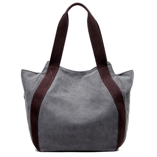 Bolsos De Hombro De Lona Para Mujer Bolsos De Mano Vintage Bolsos De Compras Casuales