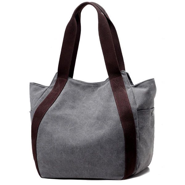 Bolsos De Hombro De Lona Para Mujer Bolsos De Mano Vintage Bolsos De Compras Casuales