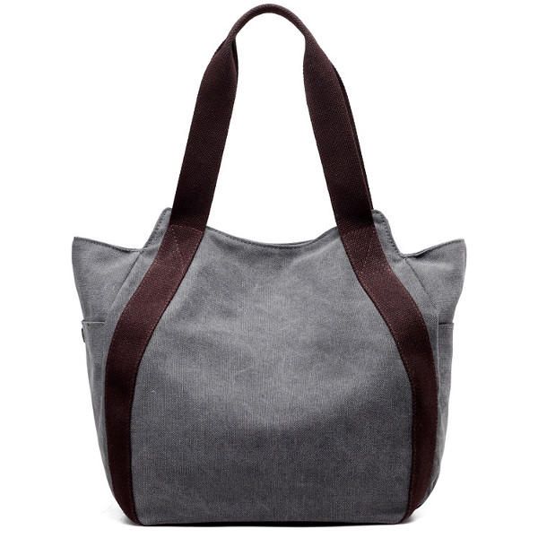 Bolsos De Hombro De Lona Para Mujer Bolsos De Mano Vintage Bolsos De Compras Casuales